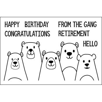 beargang2stamp Clear Stamp Set of 7