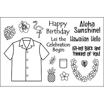 Tropical Vibes Clear Stamp Set